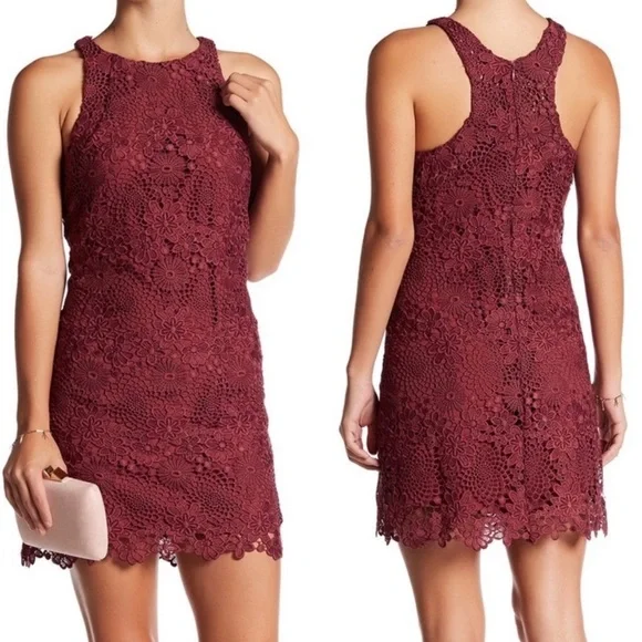 NWT WAYF Randy Floral Lace Embroidered Sleeveless Racerback Mini Dress S - Picture 2 of 10